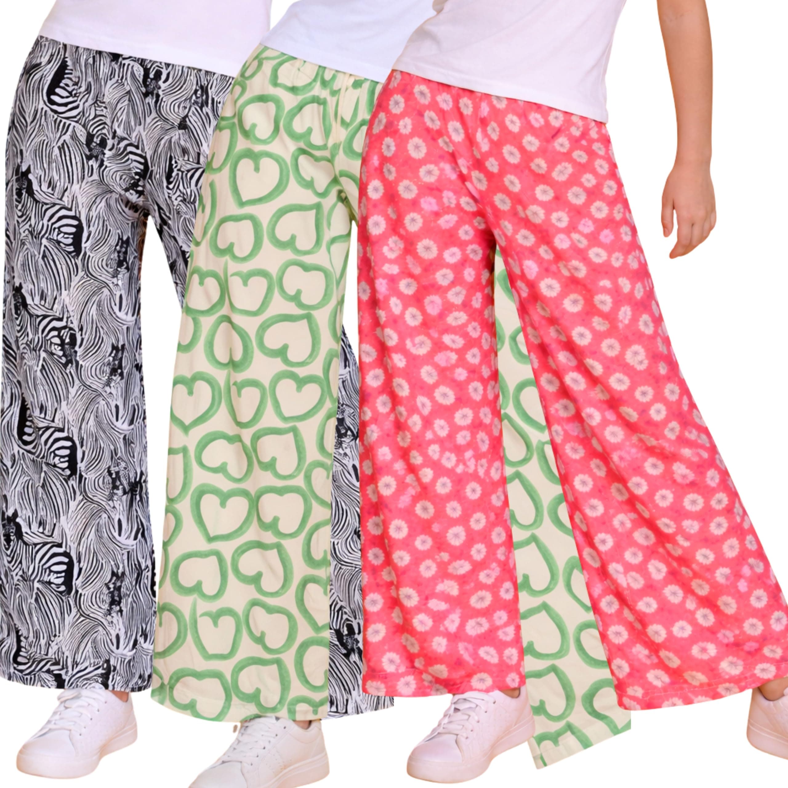 TotzTouch Printed Girls Pant Combo Pack of 3