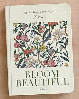 Zaslan 12 Months Undated Planner, 12 Monthly Spreads, 52 Weekly Spreads, Habit Tracker, Utility Pages, 100 GSM, A5 Size (Bloom Beautiful)