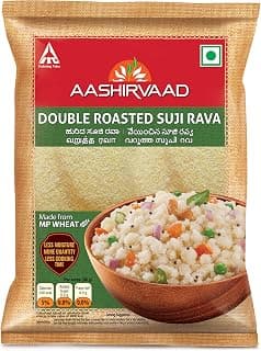 Aashirvaad Double Roasted Suji Rava, 500g - Less moisture, more quantity, less cooking time