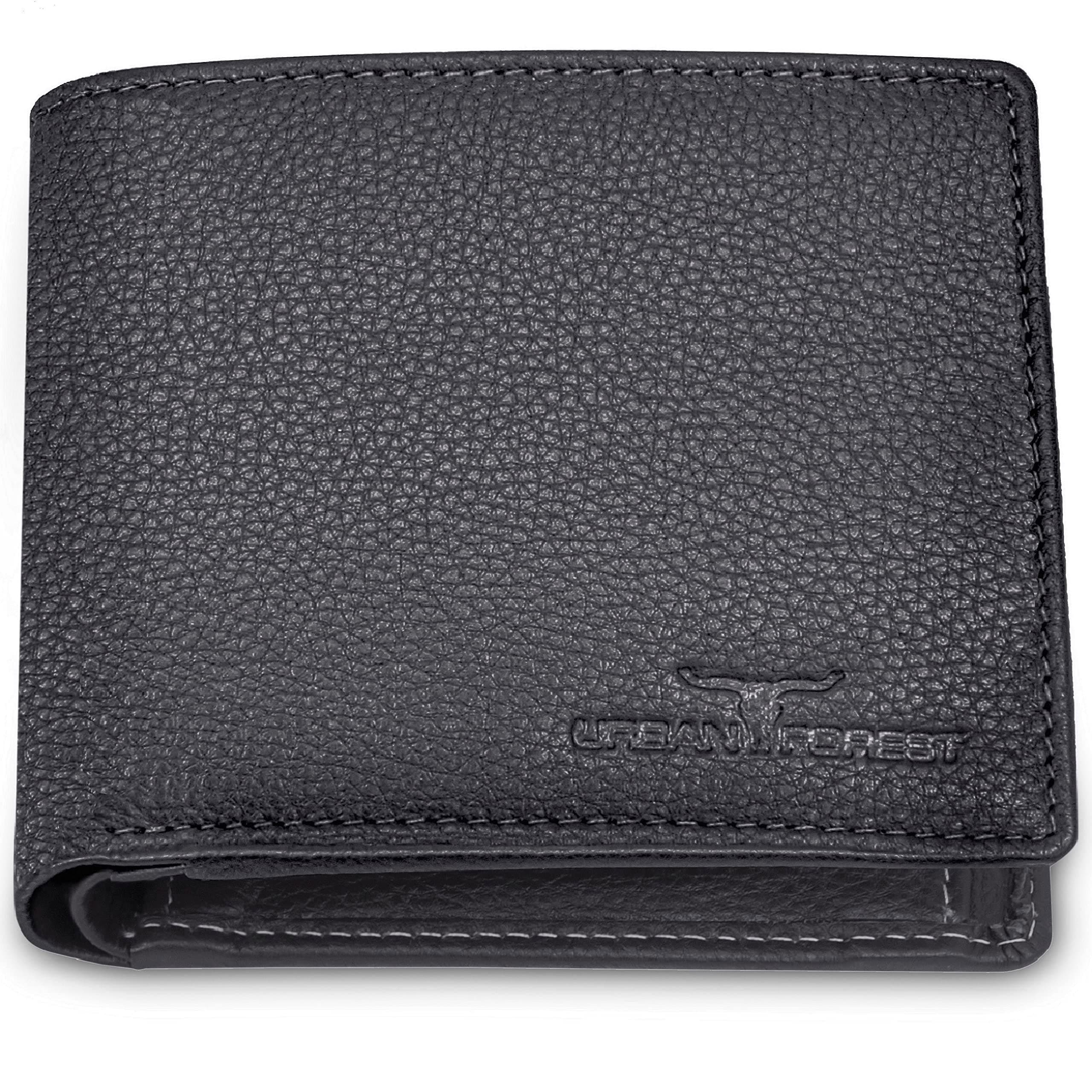 URBAN FOREST Stan Grey Minimalist Leather Wallet for Men
