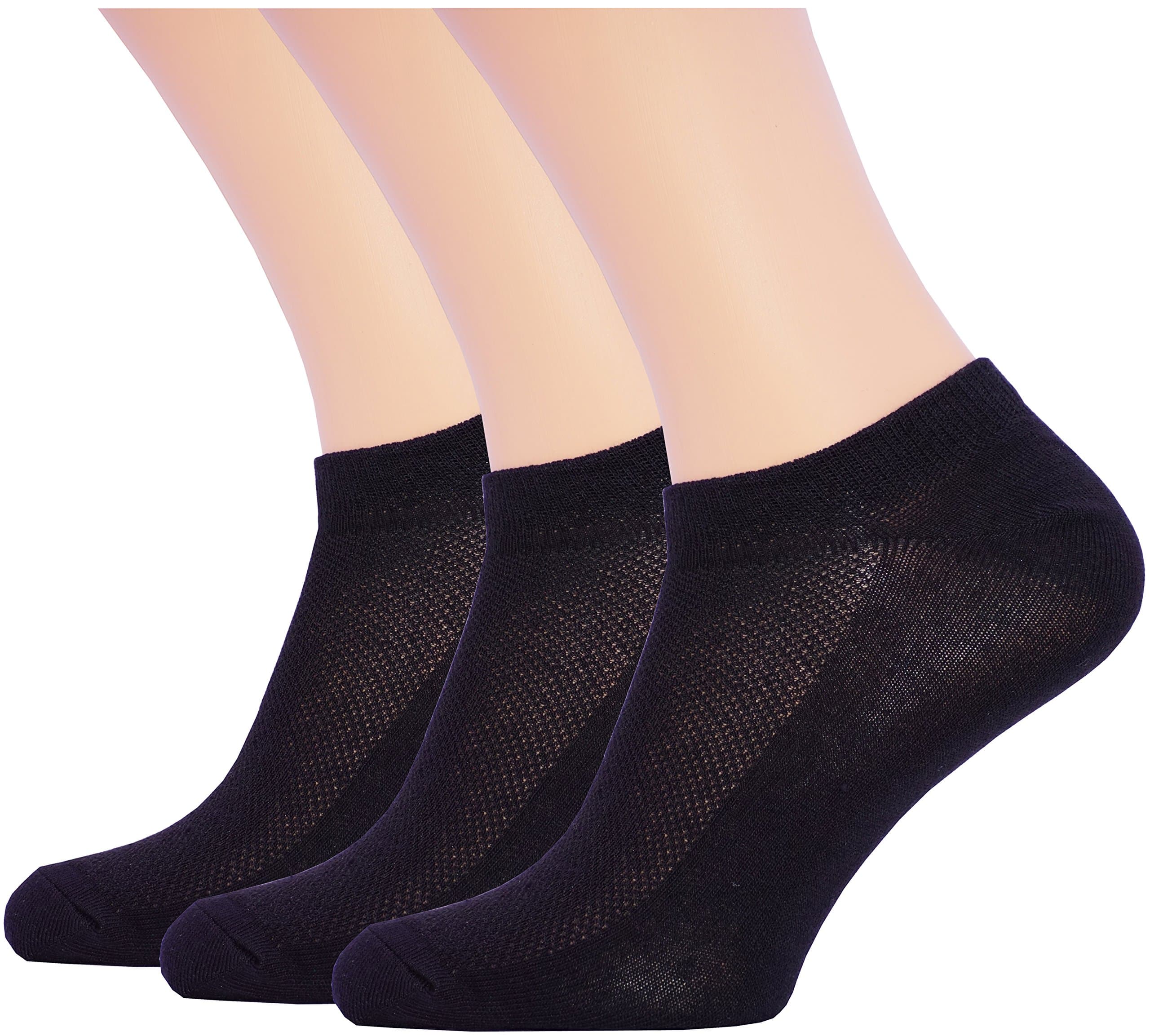 3 Pack Unisex Ultra Thin Breathable Dry Fit Low Cut Running Ankle Socks black color