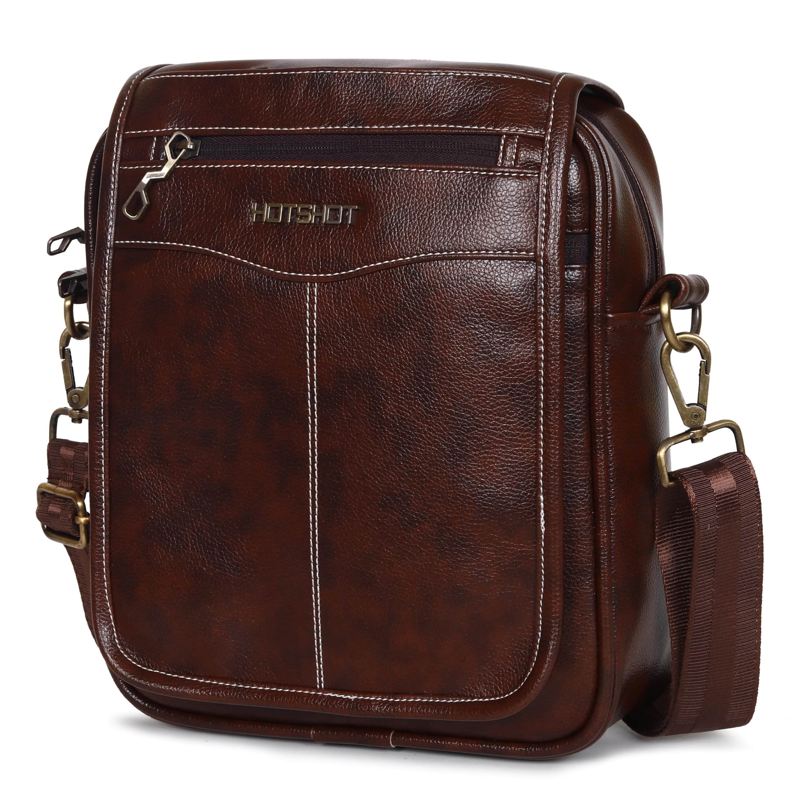 HOT SHOT TRIPSTER_2007|FAUX LEATHER SLING BAG|SIDE BAG|TRAVEL BAG|SHOULDER BAG|PASSPORT BAG|CROSS BODY BAG|WATER RESISTANT|7 LITER SLING BAG FOR MEN & WOMEN
