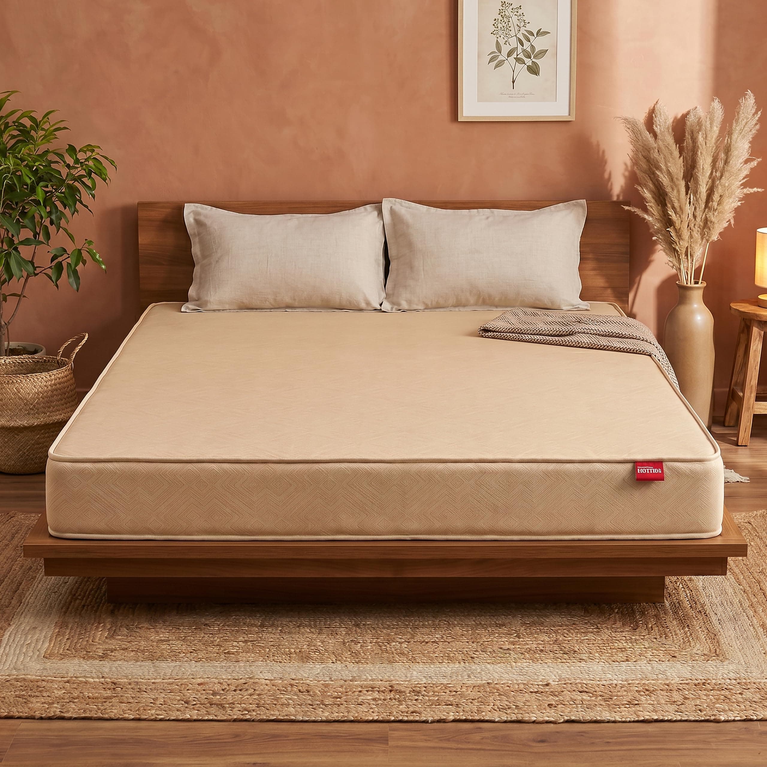 Kurlon Orthopedic Mattress | Queen Size 78x66x6 Inches | Medium Firm Proper Spine Support | Fresh and Airy Feel | High Resilience Foam Core | Orthopedic Back Support | 10 Years Warranty