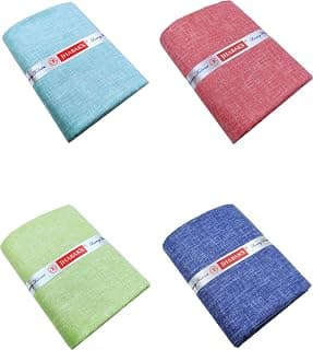 JHABAK'S Premium Unstitched Shirt Fabric for Men - Cotton Linen Blend Material - Shirt & Kurta Piece Cloth (Pack of 4)