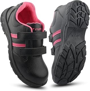 FUEL Riga Leather Industrial Safety Shoes for Women, PVC Single Density Sole, 100J Steel Toe Work Boots, Anti-Slip & Durable Heavy Engineering Footwear for Warehouse & Site Work