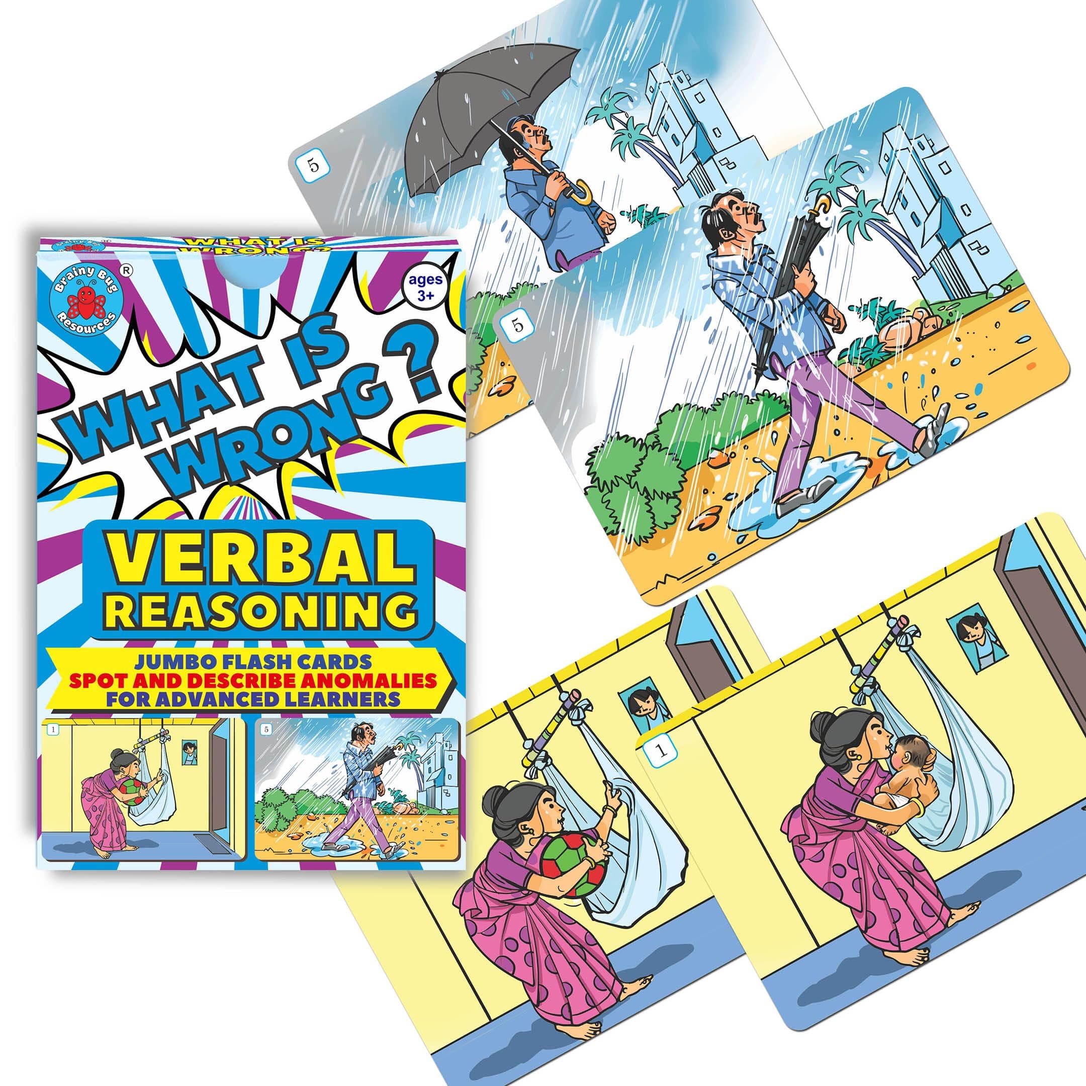 Brainy Bug What's Wrong? | Spot & Fix Errors | Audio Enabled | Age 4+ | Designed by speech therapists. App audio in English, Hindi, Tamil, Telugu, Punjabi & Kannada. Ideal for ESL/special needs use