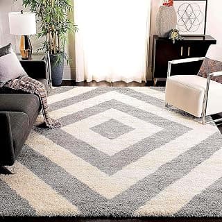 Grey Cream Rectangular Area Rug 10x13ft (305x396 cm) - Premium Ultra Soft Washable Non-Slip Modern Floor Carpet for Living Room Bedroom Dining Room Home Office Decor