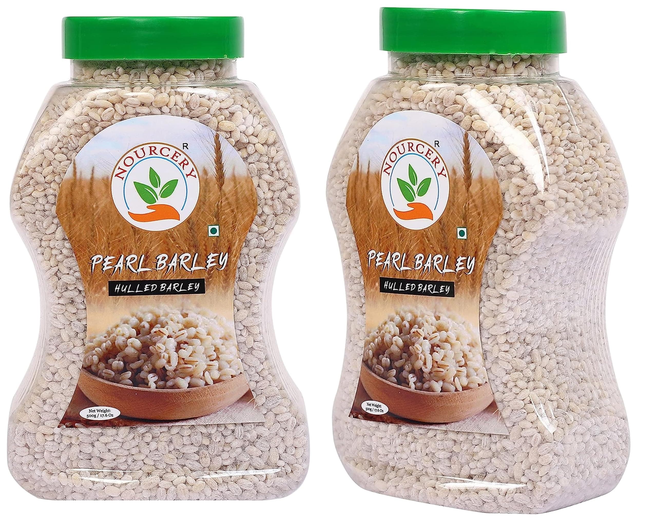 Nourcery Pearl Barley-1kg | Pearled Whole Barlay | High Fiber Jau | Low Glycemic Index | Raw Barley Grain | Healthy by nature | Cooks Like Rice | Ideal for Risottos & Soups | Naturally Gluten Free