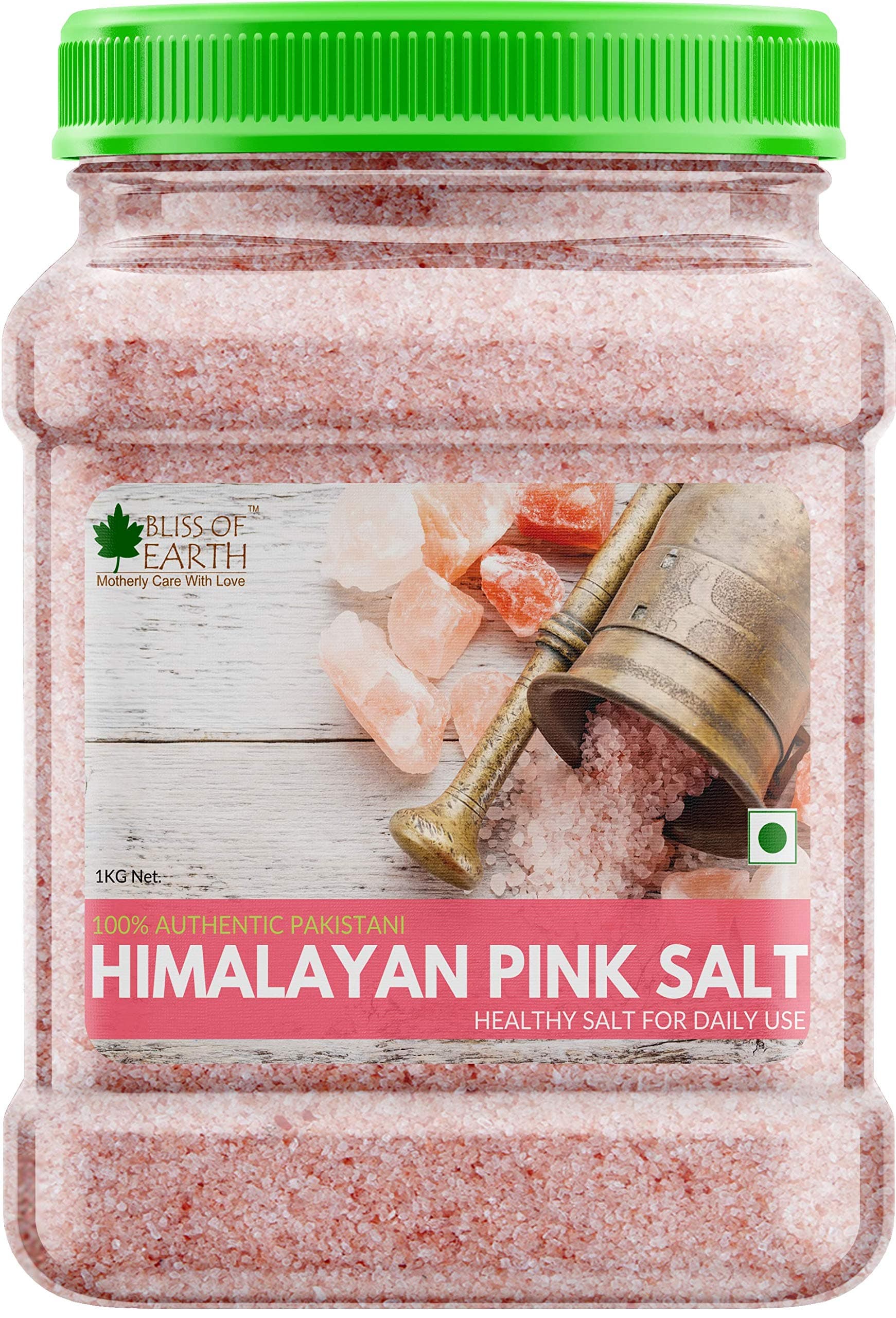Bliss of Earth 1KG Pure Himalayan Pink Salt Non Iodised Rock Salt For weight management & Healthy Cooking, Natural Substitute of Iodised White Salt