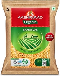 Aashirvaad Organic Chana Dal, 500 g, 100% Organic Chana Dal, Rich in Protein