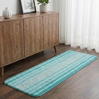 Saral Home Turq Microfiber Runner(40X100 cm, Rectangle