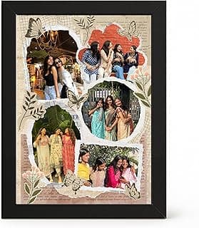 Framekaari Friends Forever Customised Photo Frame | Personalised Collage Frame with Picture & Special Message | Gift for Best Friends, Birthday & Room Decor | Tabletop & Wall Mount | 16x21 cm (Design-15)