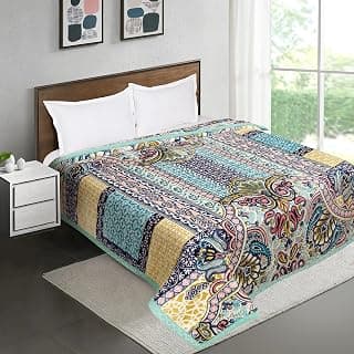 Signature Extra Soft Double Layered Blanket for Heavy Winters (1100 GSM) (Turquoise, Double Bed)