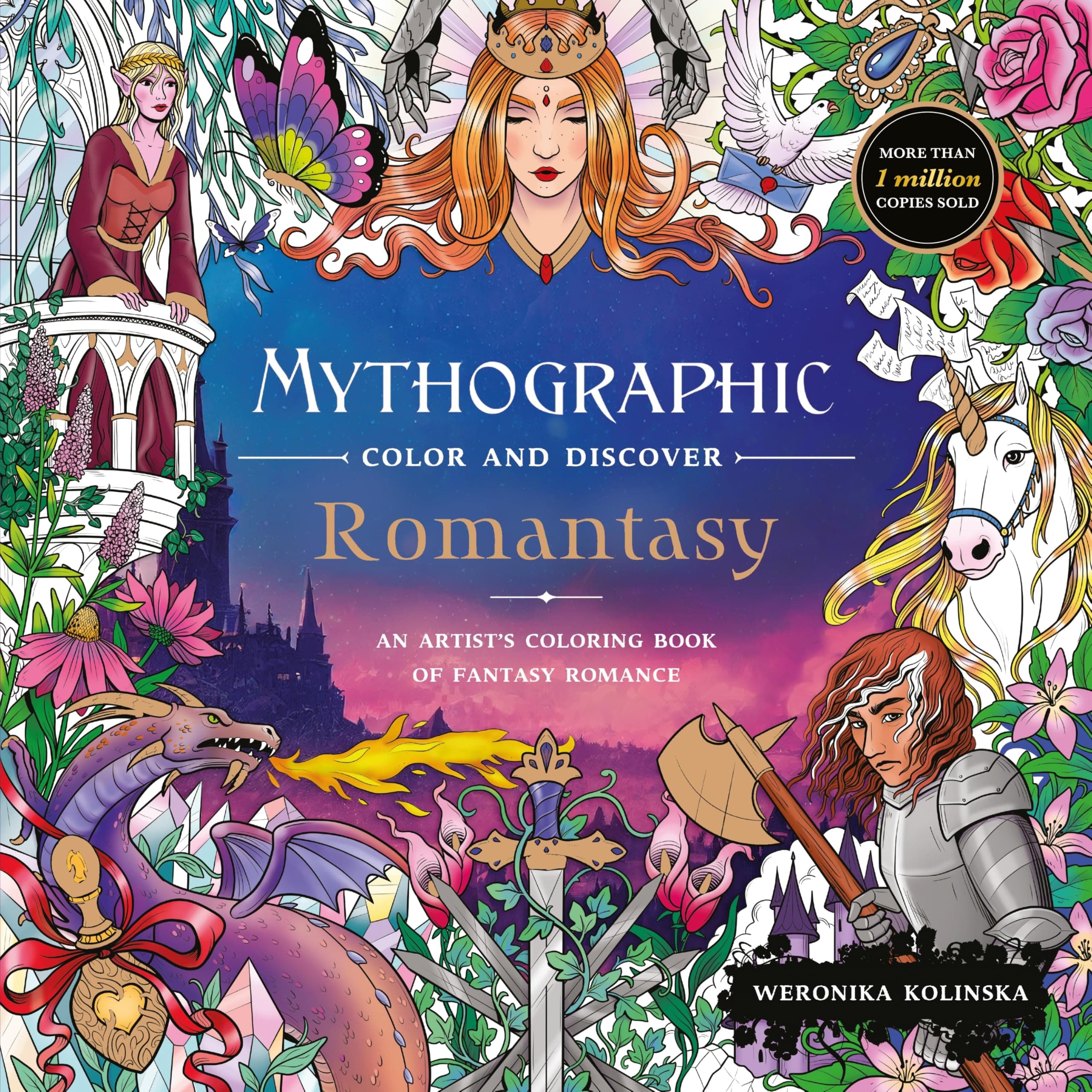 Mythographic Colour and Discover: Romantasy:An Artist’s Colouring Book of Fantasy Romance