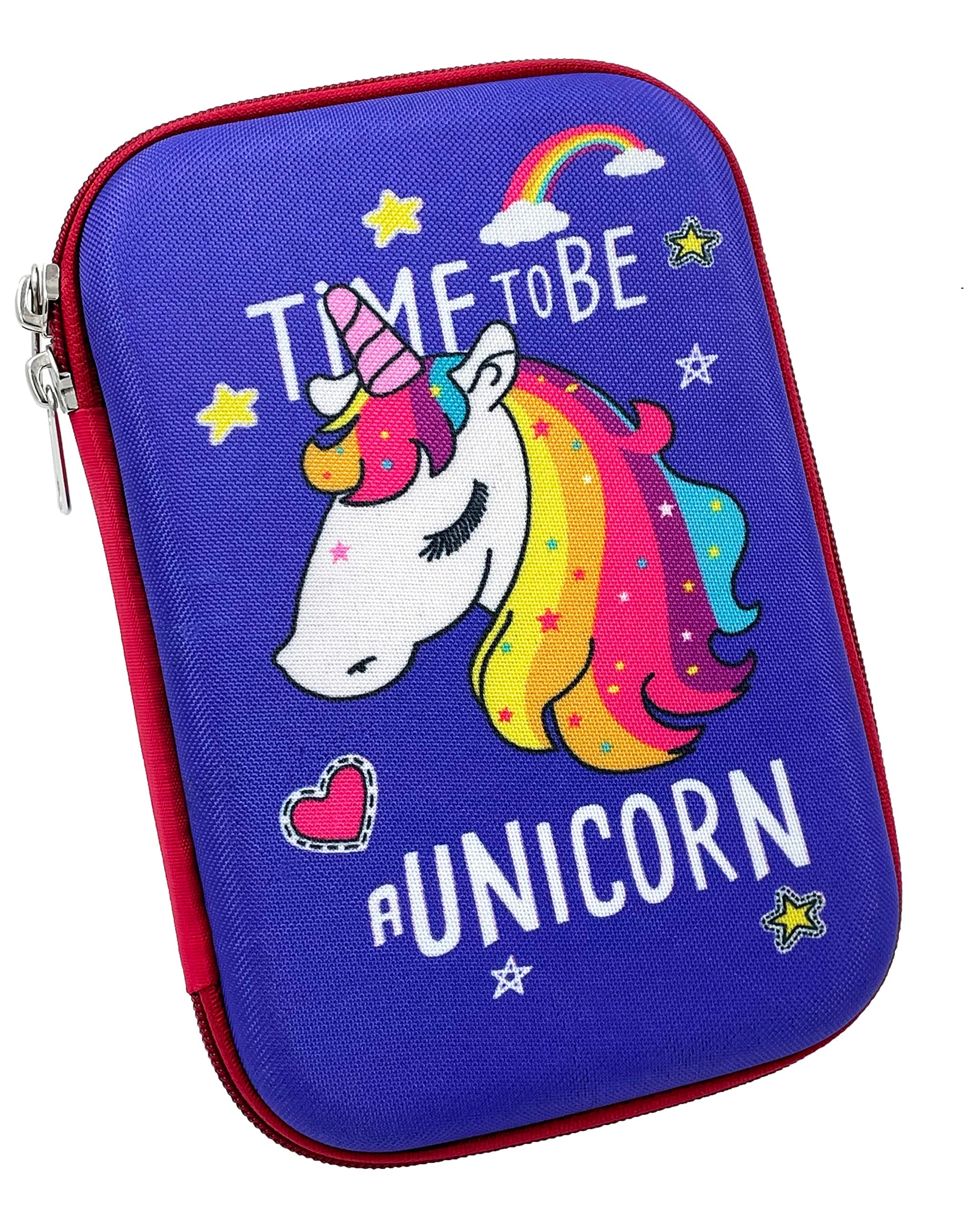 OFIXO A-Unicorn EVA Pencil Case For Kids - Pencil Pouch, New Kids Designer Pencil Pouch For Kids - Pencil Pouch For Kids, Blue
