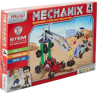 Mechanix 4, DIY STEM Toy, Building and Construction Set for Boys and Girls Age 7+ Years