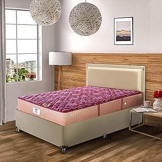 peps Springkoil Cozy 6 Inch Orthopedic Bonnell Spring Mattress | Medium Firm Back Support Bed | Single Size (72X30 Inch) | Maroon | 7 Year Warranty.