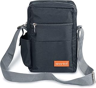 Storite 10 Inch Stylish Padded Mini Sling Bag for Men and Women, Small Passport Travel Bag and Small Sling Bag With Water Bottle Pocket