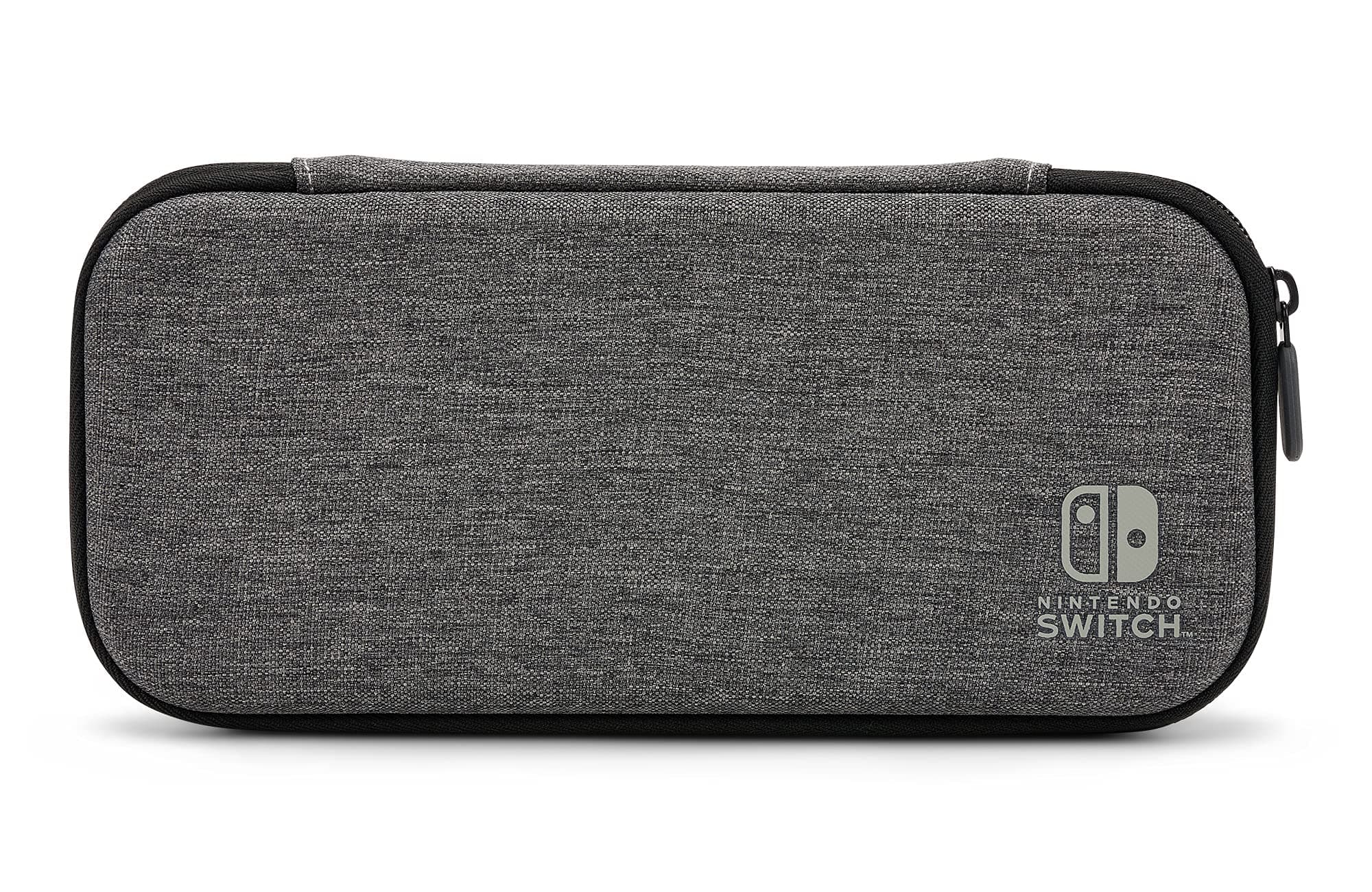 PowerA Charcoal Nintendo Switch Slim Case with Accessories Storage, Officially Licensed, Hard Shell, Grey, Gaming Console Compatible