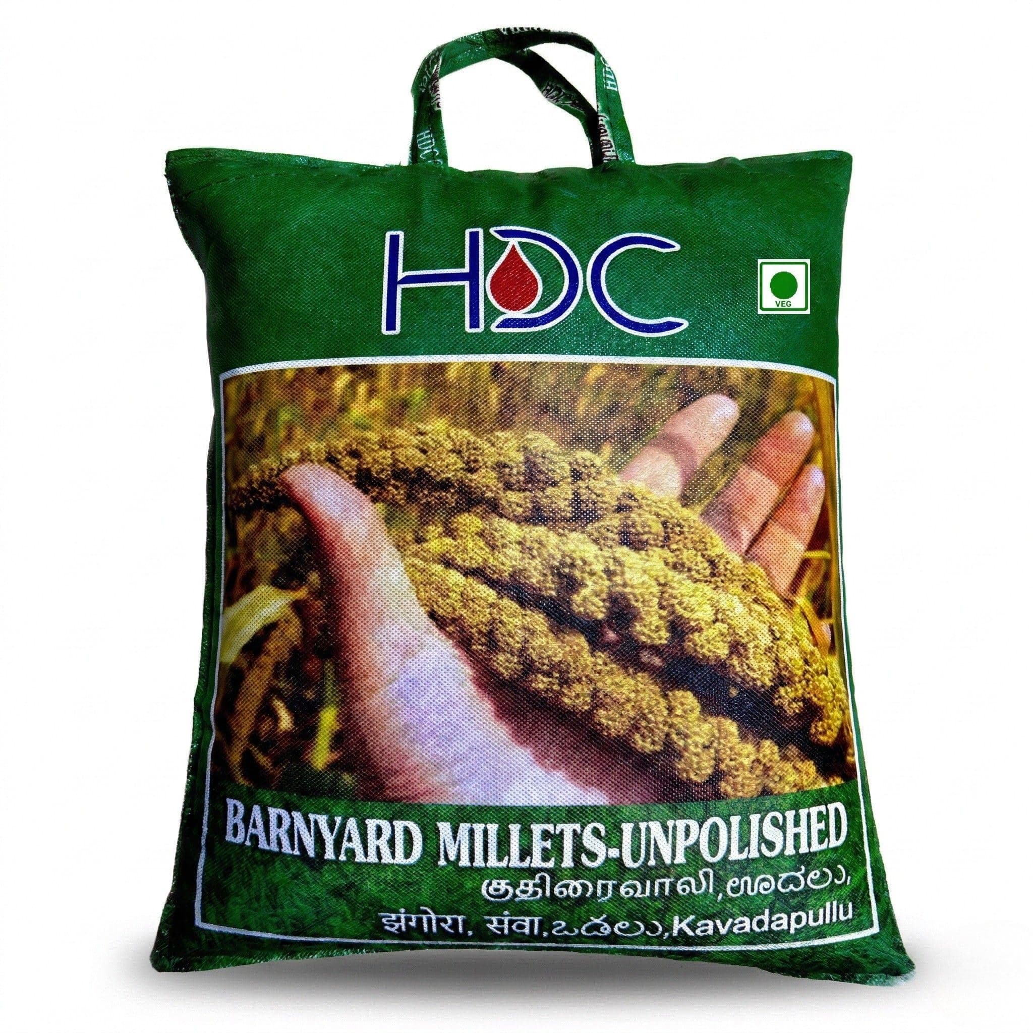 HDC Siridhanya Unpolished Barnyard Millet | Gluten free | whole grain | Plant based Protein | Net Wt 4700 g | Sourced from Andhra Pradesh, India
