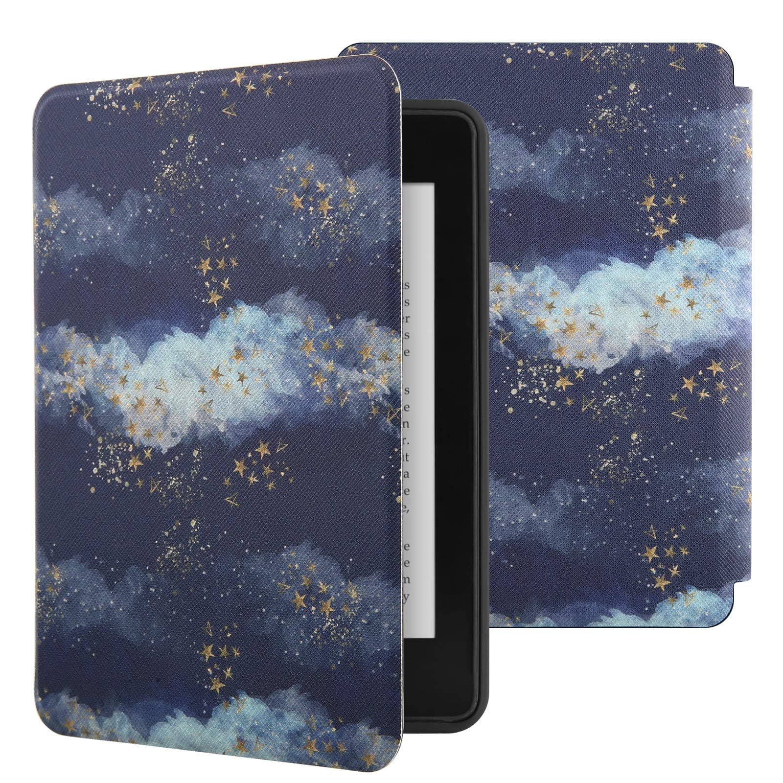 SwooK Classic Printed Magnetic Flip Cover Case for All New Kindle 10th Generation 2019 Release Model: J9G29R Flip Case Smart Folio Cover Case (Not for 10th Gen 2018 Kindle) (Dark-Aesthetic), Multi