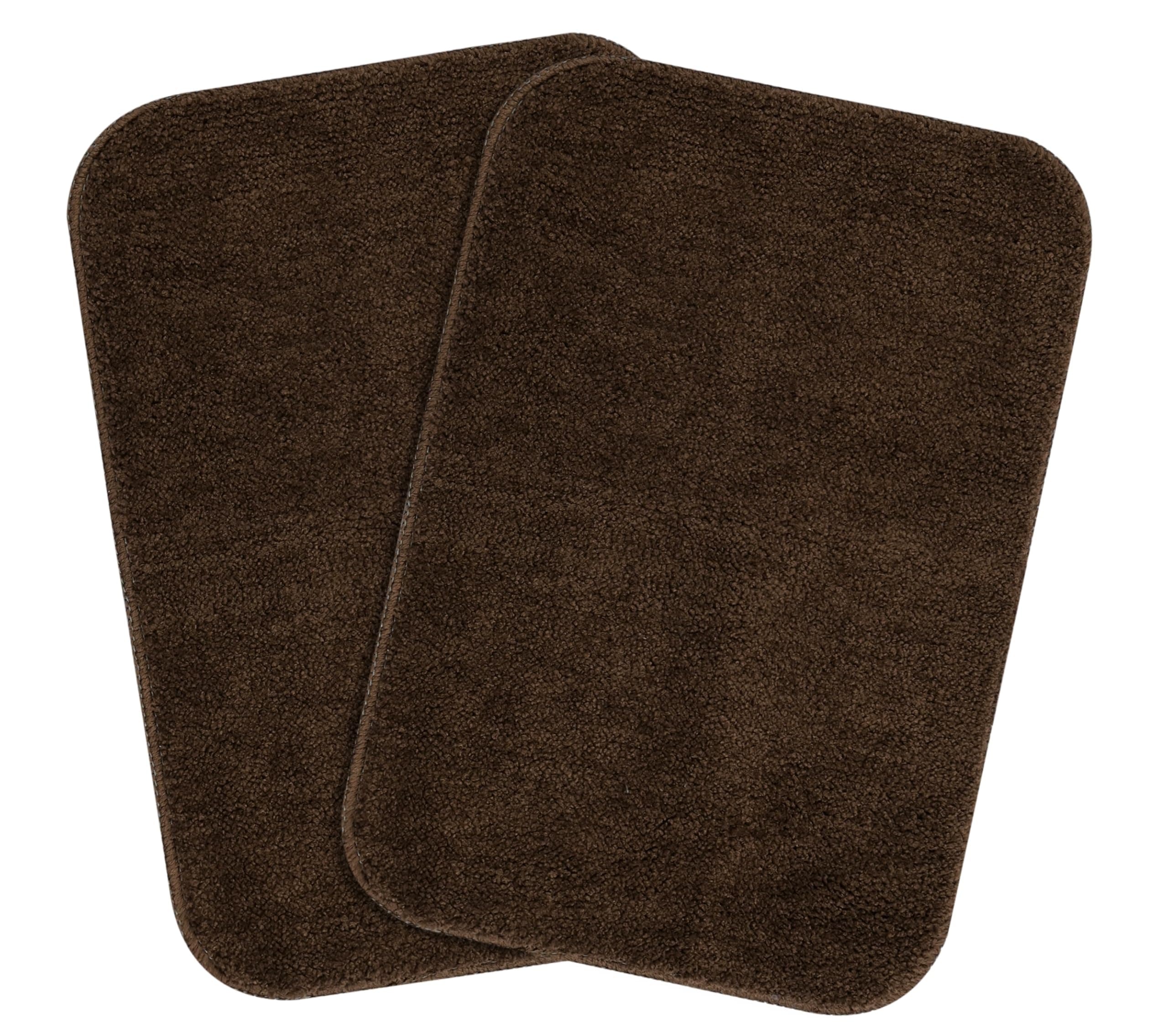 SARAL HOME EASY LIVING Microfiber Solid Rectangle Anti-Skid Bath Mats Soft & Super Absorbent Mats for Shower Washable,Non-Slip & Quick-Drying Mats for Kitchen Bathroom|Set of 2(Brown,40X60cm)