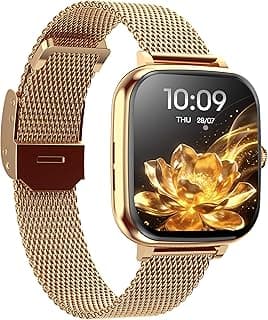 Fastrack Fastrack Noir Rizz Smart Watch for Women with 1.72" inch Ultra HD Display,Womens Health,AI Watchface & AI Chat,Functional Crown,24/7 Health Suite,BT Calling,IP68,Additional Silicone Strap- Rose Gold