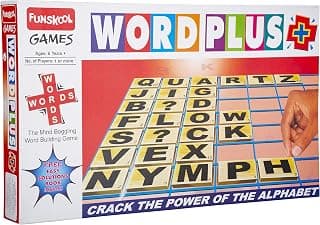 Funskool Games, Word Plus, Educational Word Building Game, for Kids & Family, 1 or More Players,Pack of 1, Ages 6 and Above