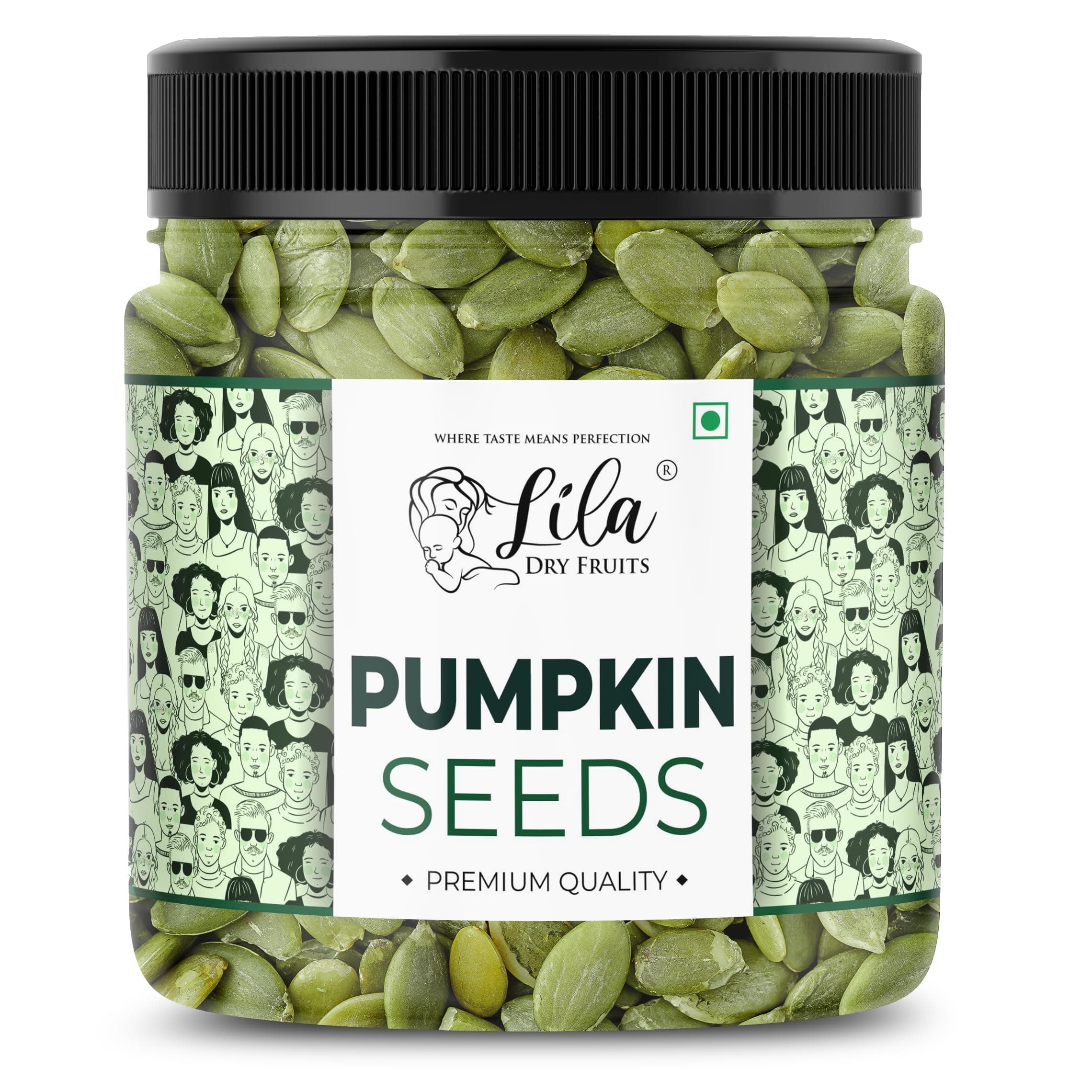LILA DRY FRUITS Pumpkin Seeds 500 g | 100% Natural, No Added Preservatives, Vegan & Gluten-Free, Healthy Seeds | Superfood for Snacking, Salads, and Baking | Perfect for Gifting