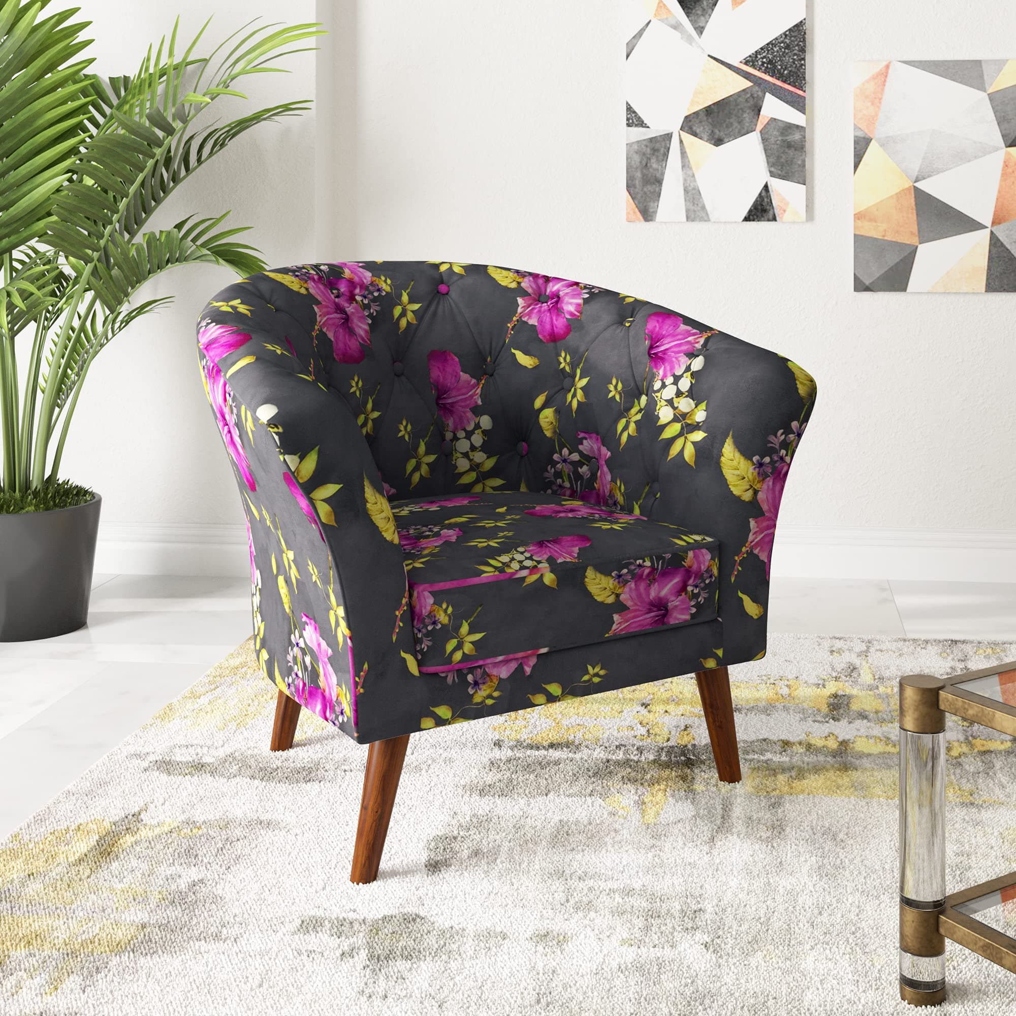 Amazon Brand - Stone & Beam Coteg Fabric Accent/Lounge Chair (Multicolour)