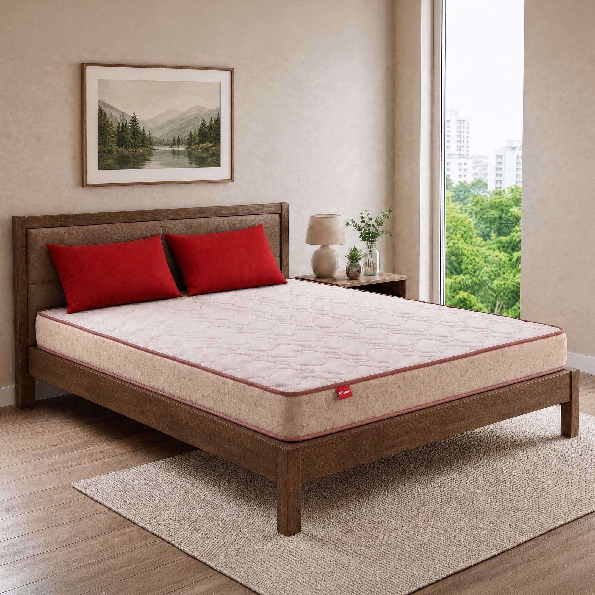 Kurlon Ortho Plus Latex Mattress | Queen Size 75x60x6 Inches | Medium Firm Responsive Bounce Comfort | Ergonomic Support | Better Pressure Relief | Enhanced Airflow Comfort | 10 Years Warranty