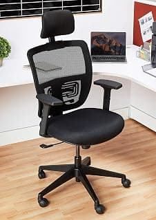 Narinder Furniture Palace Black Chair Transteel Hello High Back Mesh Office Adjustable Arm Chair Style 102