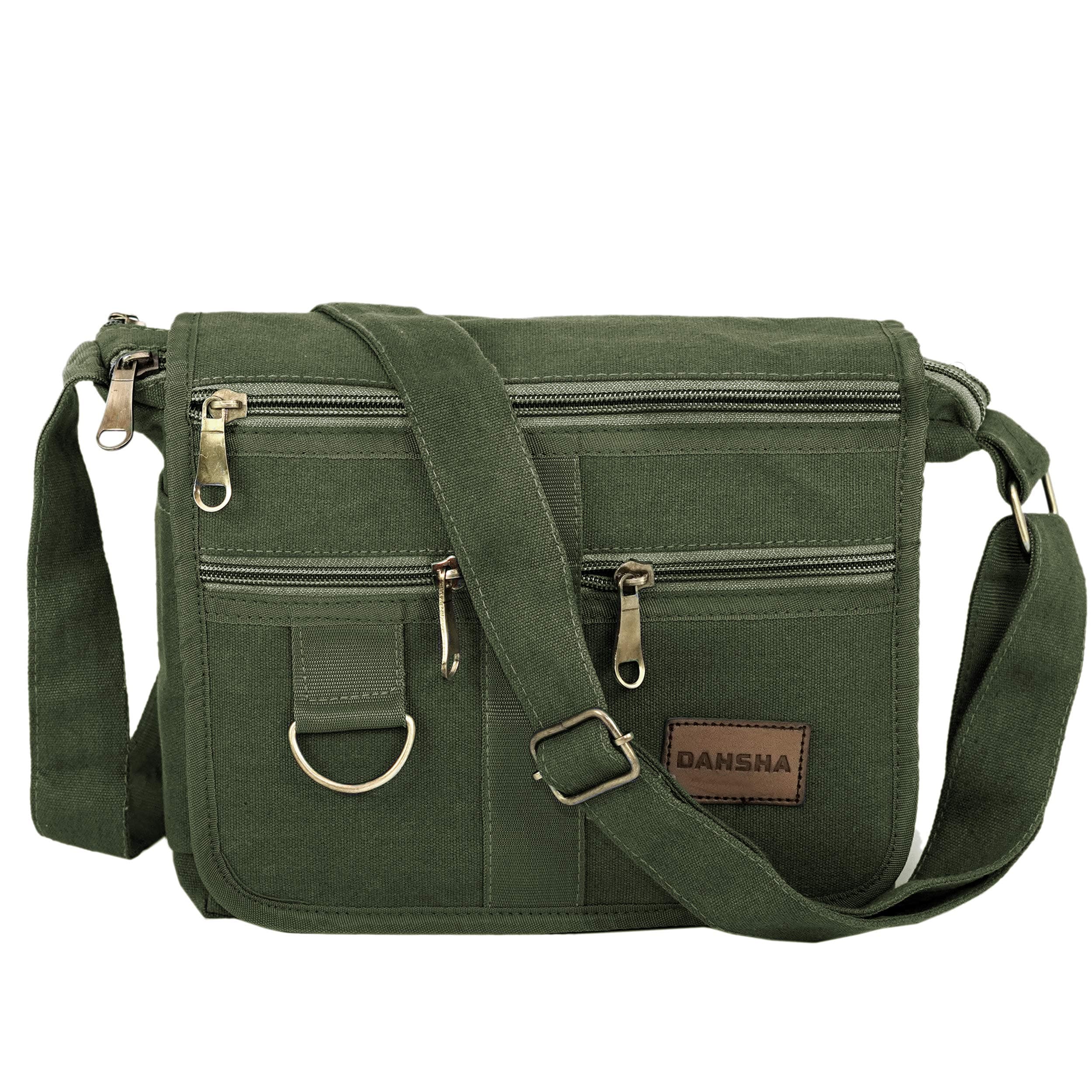 DAHSHA Stylish Cotton Sling Cross Body Travel Office Business Messenger One Side Shoulder Bag For Men Women (Grey, 21.5 x 8.8 x 24 Cm)