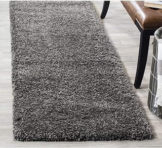 Modern Polyester Anti Slip Shaggy Fluffy Rectangular Rug and Carpet for Living Room, Bedside, Guest Room, Drawing Room, Temple, Sofa Area, Office (Size - 3x5 Feet, Colour - Grey)