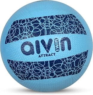 Aivin Attract Volleyball, Volleyball Games, Match Ball, Training Ball, Indoor, Outdoor Ball, Durable for Practice, Water Resistant and Suitable for All Surface, (Sky-Blue) Size-4