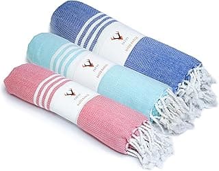 Bath Towels|Light Weight Turkish Style Bath Towels for Men Large Size Cotton|75X150Cm Quick Absorption &Faster Drying Bath Towel for Women|100% Cotton(Pack Of 3, Blue,Pink&Water Green)90 TC