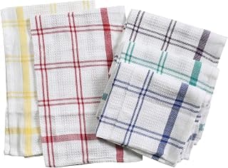 PIXEL HOME DECOR Kitchen Towel | Cleaning Towel | Superior Cotton | Multi-Purpose| Waffle Dish Cloth, 50 GSM, Pack of 5
