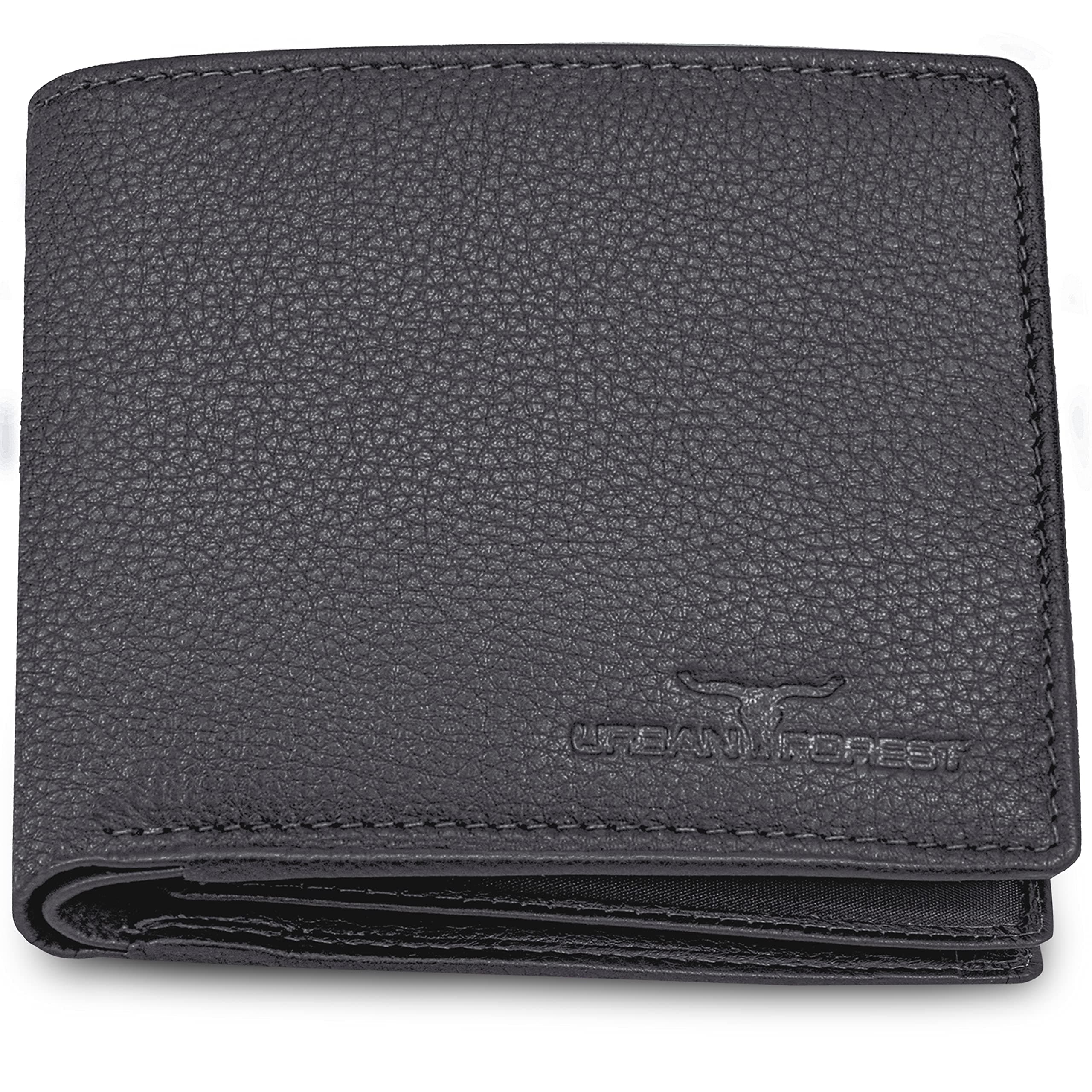URBAN FOREST Carl Grey Mens Leather Wallet for Men