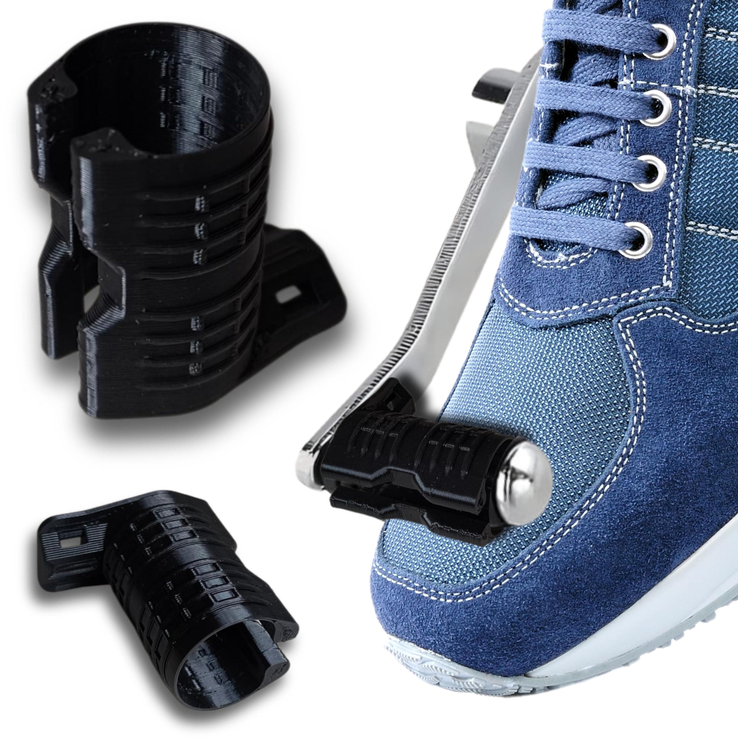 2 Pcs Universal Bike Gear Shifter Shoe Protector with Adjustable Slot Design & Cable-Tie Mount – Tough, Waterproof, Non-Staining Guard Cover that Fits All Bike Gear Levers (Pack of 2)