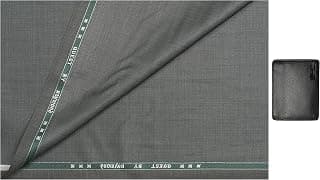 Raymond 0-Degree Men's Poly-Viscose Unstitched Trouser Fabric and Wallet- Steel Gray 1.3 Meters