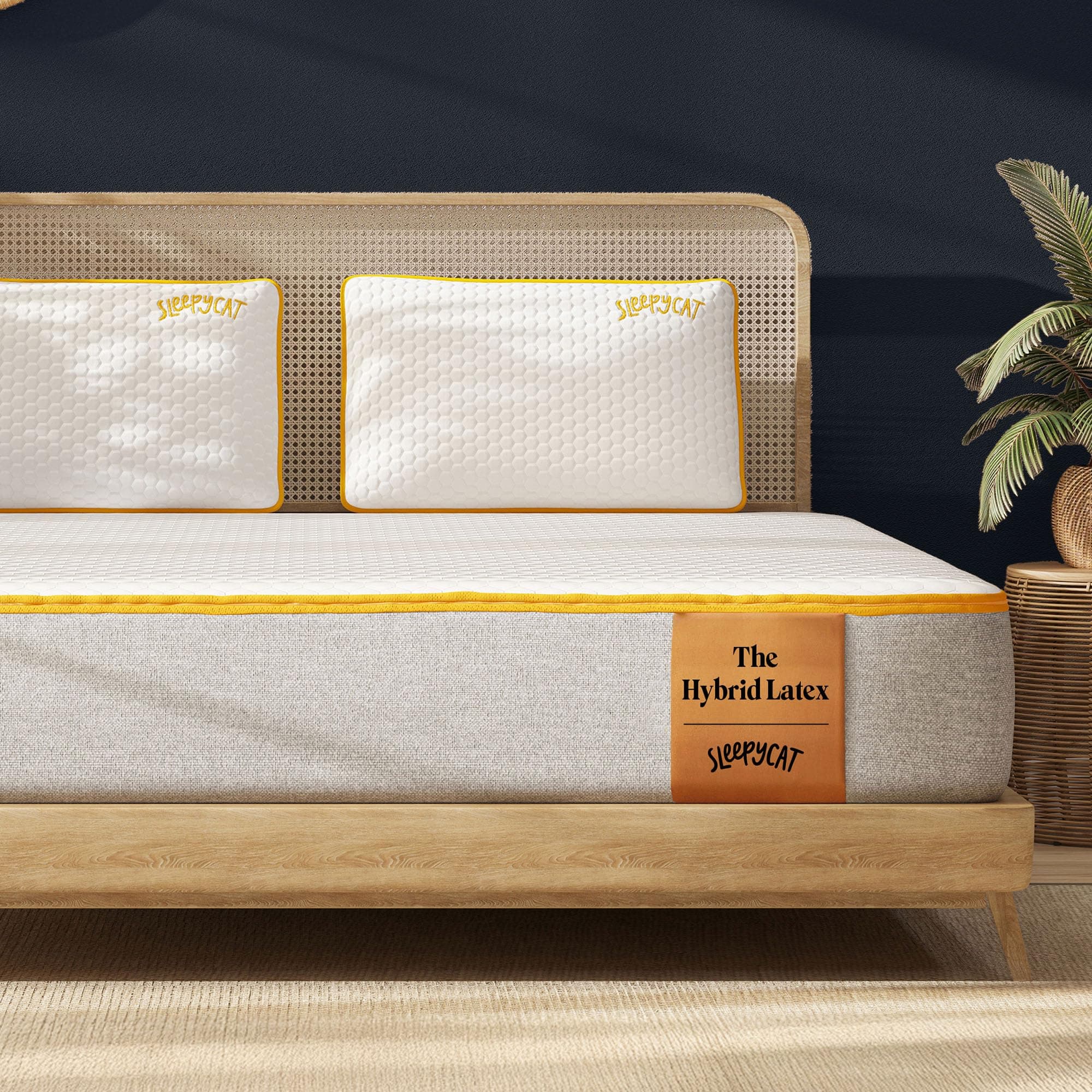 SleepyCat Latex Mattress | 10 Years Warranty | Firm, Orthopedic 6-inch Hybrid Mattress with Pinhole Tech Latex & Memory Foam Layers | 5-Zone Support & Hypoallergenic Cover (King-78x72x6 Inch)