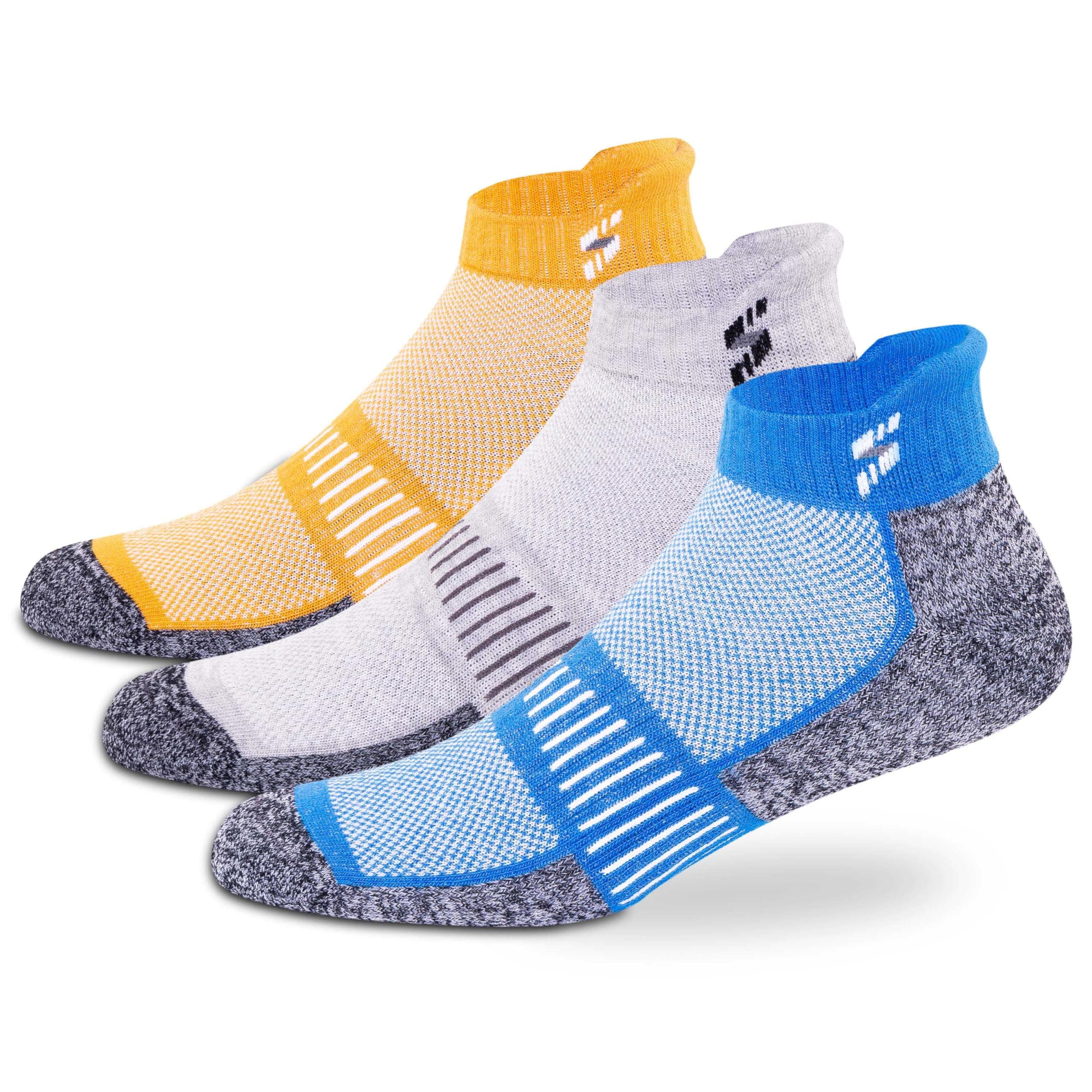 Supersox Ankle Length Socks for Man | Durable Breathable Cotton | Anti-Odor & Antibacterial | Multi Colour | Free Size | Pack of 3