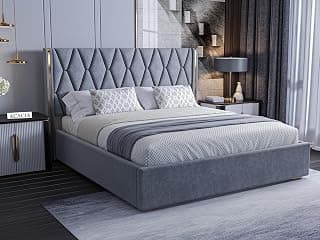 Acacia Modern Upholstered King Size Bed with Box Storage for Bedroom | Wooden Double Bed with Storage | Platform Cot Bed with Upholstery Premium Fabric | 6.5 x 6 Ft | Solid Shesham Wood | Dark Grey