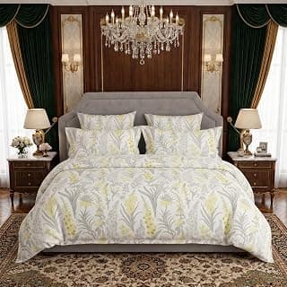 Bombay Dyeing King Size Bedsheet with 2 Pillow Covers - 180 TC, 100% Cotton - Vibrant Fade Resistant Prints - Soft Breathable Wrinkle Free - Machine Washable - F04