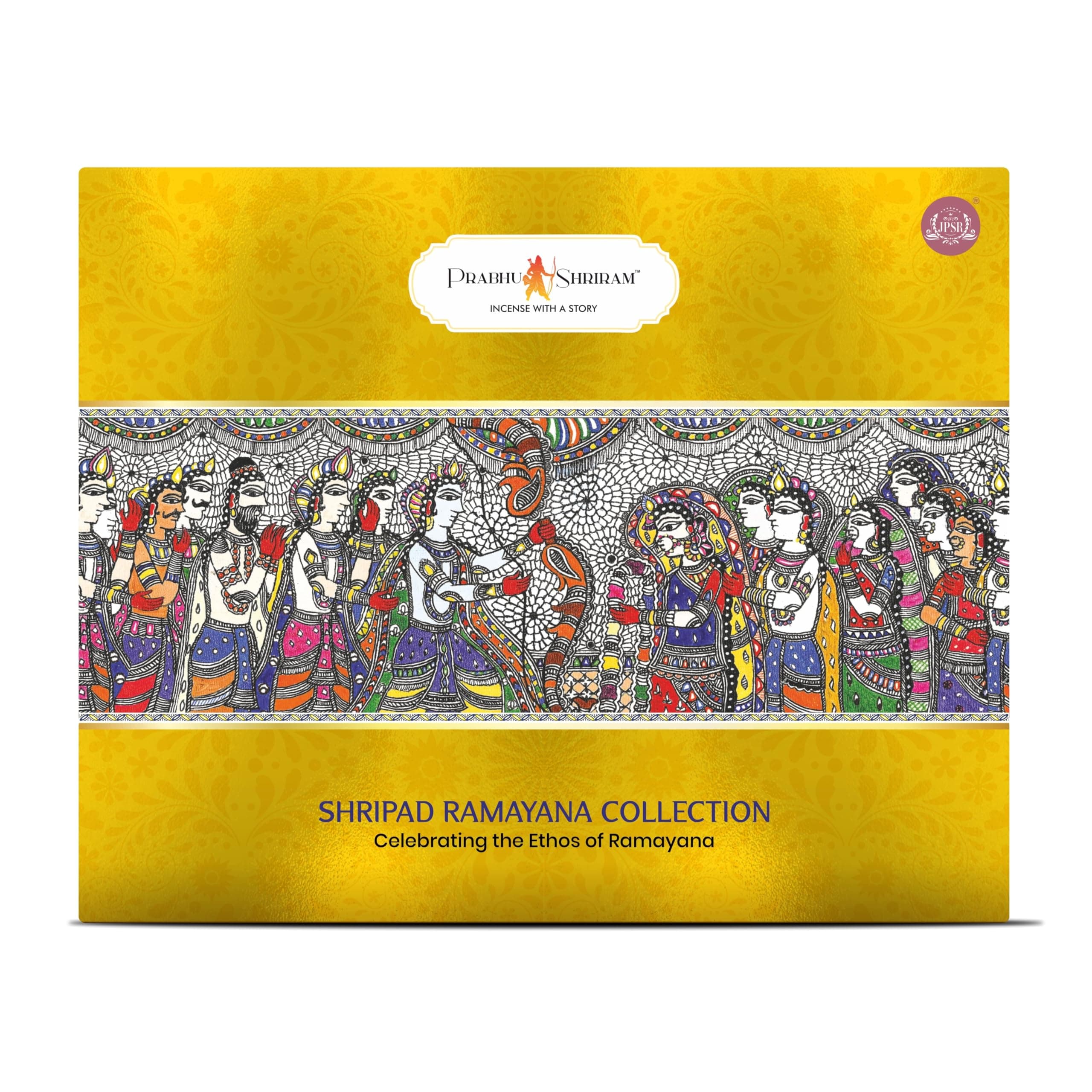 JPSR Prabhu Shriram Ramayana Luxury Incense Sticks Gift Box | Natural Low-Smoke Temple Aroma Collection Pack of 10 Divine Scents Premium Long-Lasting Incense for Pooja Yoga & Home Ambience BY RAMALAYA