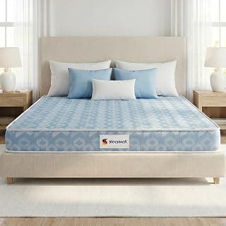 Sleepwell Ortho Mattress | Single Size 72x30x5 Inch | Medium Firm Orthopedic Spine Support | Pressure Point Relief | Resitec Foam with VPF | Neem Fresche Anti-Microbial | 10 Years Warranty