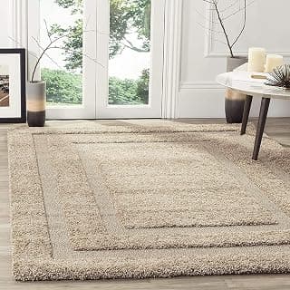 Handmade Microfiber Cozy Super Soft & Plush Fluffy Shaggy Carpets with 2" inch Thickness (4x6 Feet) Color Beige