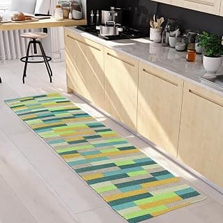Saral Home Lucier Soft Cotton Durable & Washable Multipurpose Runner for Home/Kitchen/Living Area/Lobby/Office with Anti Skid Backing (Green, 50 Cm X 180 Cm)