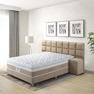 peps Vivah Restonic 12 Inch Single Size Pocket Spring Mattress (75X36 Inches) with Body Sense Memory Foam Top | Cooling Fabric | Zero Disturbance | Hypoallergenic Euro Pillow Top | BIS Certified