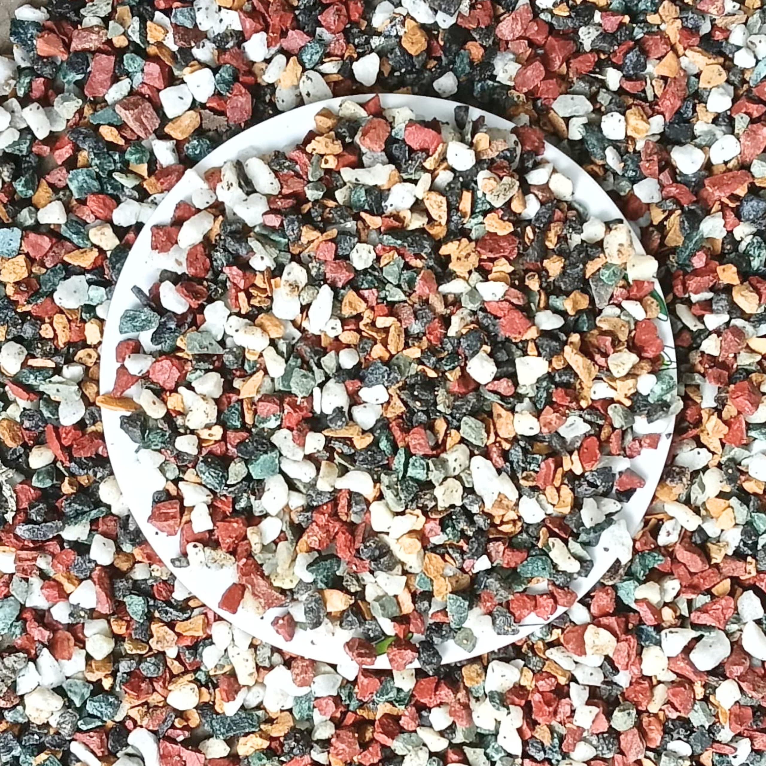 Foodie Puppies Natural Tumbled Gravel Decorative Stones Marble Chips for Aquarium Garden Indoor & Outdoor Decoration Pebble (Mix Marble Crush, 5kg)